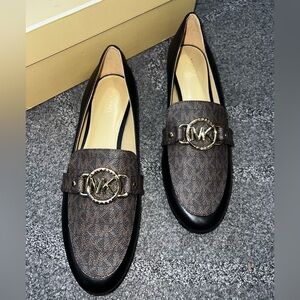 Michael Kors Black and Brown Loafers